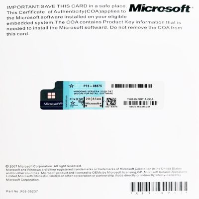Windows Server 2019 Datacenter COA License