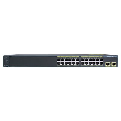 Cisco 2960 Series 24 Port Data Switch, Lan Base, WS-C2960-24TT-L, Refurbished, Original